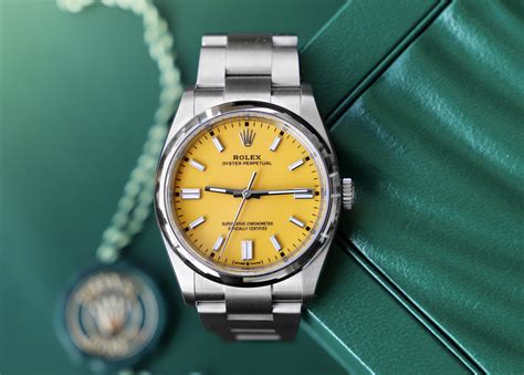 rolex oyster perpetual yellow 36|Rolex Oyster 36mm price.